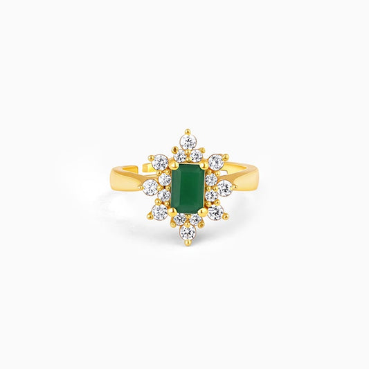 Golden Green Crush Ring