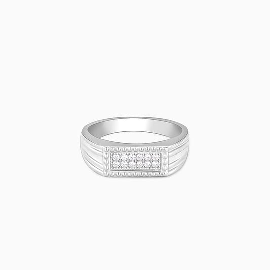 Silver Modern Simplicity Men's Ring