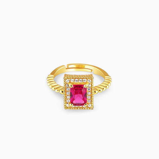 Anushka Sharma Golden Royal Pink Ring